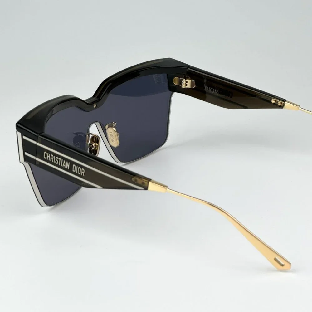 Dior DIORCLUB M4U 55A5 BRAND NEW Sunglasses Black Smoke Mirrored Unisex Shield